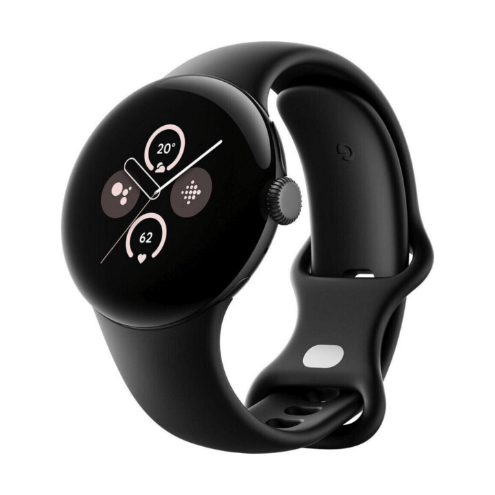 Google Pixel Watch 2 41 mm LTE Preto (Matte Black) e Bracelete Desportiva Preta (Obsidian) Recondicionado - Muito Bom