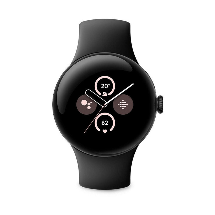 Google Pixel Watch 2 41 mm LTE Preto (Matte Black) e Bracelete Desportiva Preta (Obsidian) Recondicionado - Muito Bom