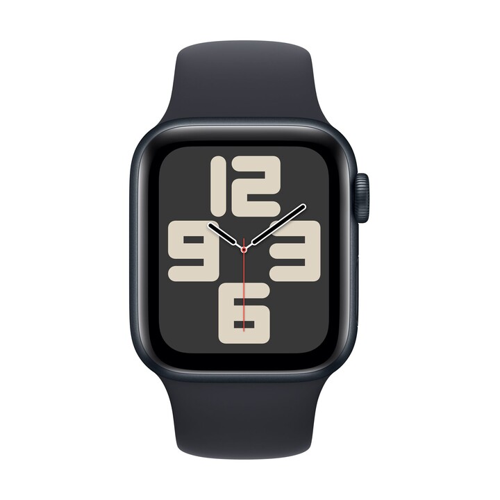 Apple Watch SE (2.ª geração) 2023 GPS + Cellular 40 mm em alumínio com bracelete desportiva preta (Midnight) - Tamanho S/M