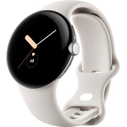 Google Pixel Watch aço inoxidável 41 mm 32GB LTE prata giz DE