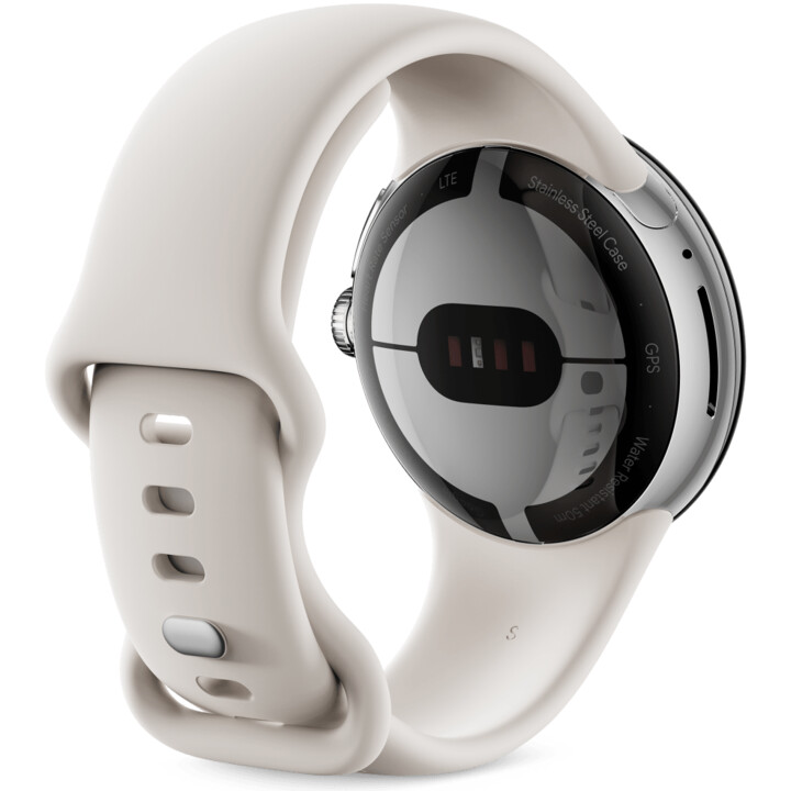 Google Pixel Watch aço inoxidável 41 mm 32GB LTE prata giz DE