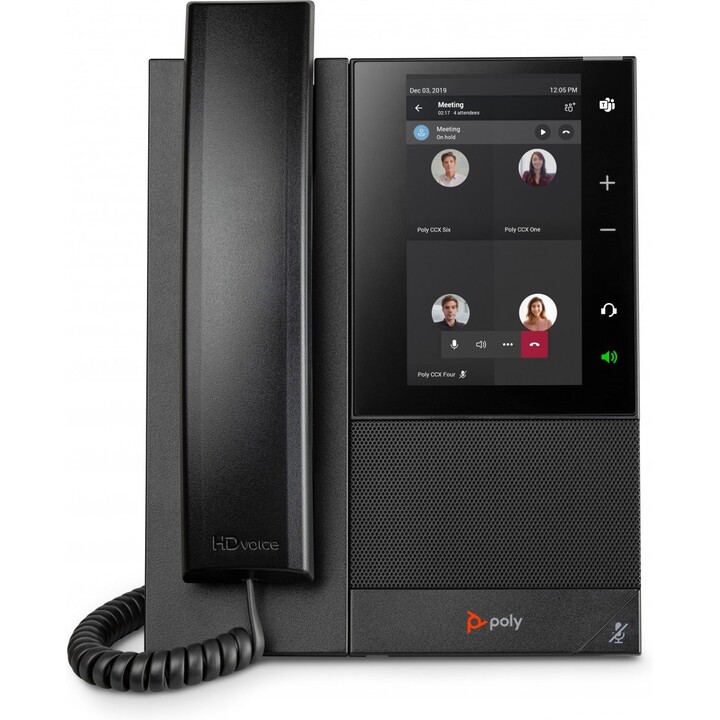 POLY CCX 505 Business Media Phone for Microsoft Teams and PoE-enabled teléfono IP Negro 24 líneas LCD Wifi