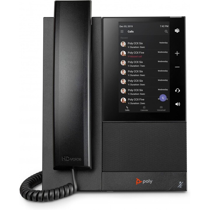 POLY CCX 505 Business Media Phone for Microsoft Teams and PoE-enabled IP phone Black 24 lines LCD Wifi