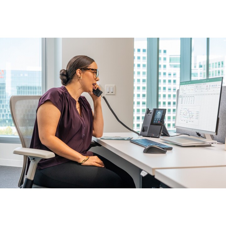 POLY CCX 505 Business Media Phone for Microsoft Teams and PoE-enabled teléfono IP Negro 24 líneas LCD Wifi