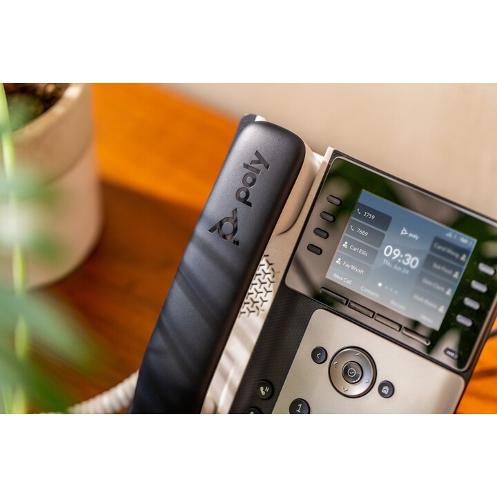 POLY Edge E320 IP Phone and PoE-enabled IP Phone Black 8 IPS lines