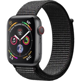 Apple Watch Series 4 GPS Cellular 40 mm Space Gray con cassa in alluminio e passante loop nero Ristrutturato