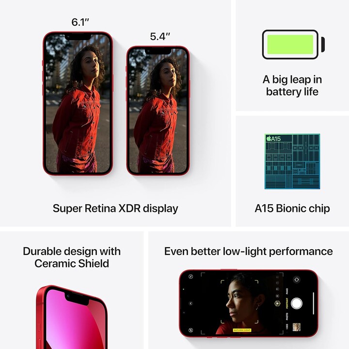 Apple iPhone 13 256GB Rouge Remis à neuf