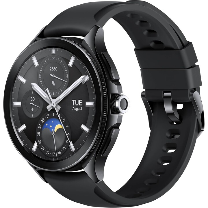 Xiaomi Watch 2 Pro LTE, acier noir, bracelet en fluorocarbone noir, reconditionnée - Excellent