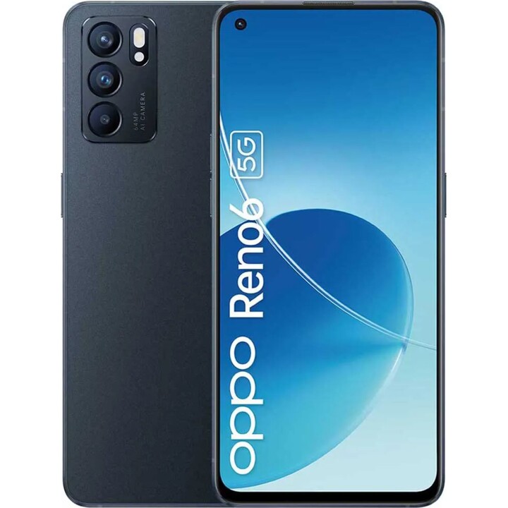 Oppo Reno6 5G 8 GB 128 GB Dual Sim Schwarz generalüberholt
