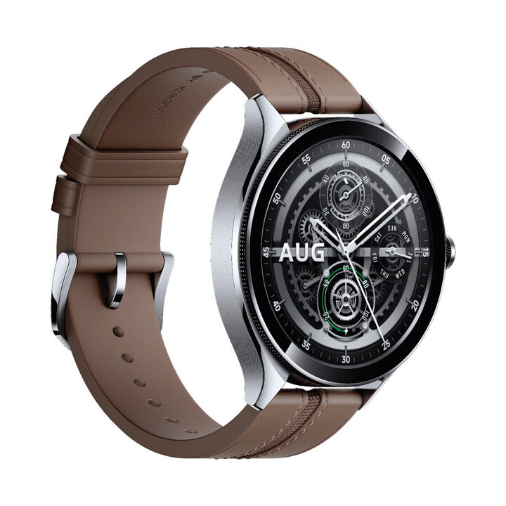 Xiaomi Watch 2 Pro Bluetooth Silver Steel with Brown Leather Strap Refurbished - Like New