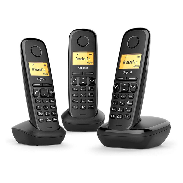 Gigaset A170 Trio Schnurlostelefon, schwarz (Black), generalüberholt – wie neu