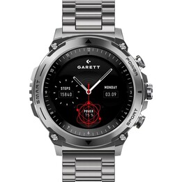 Garett Atom Smartwatch in Silber und Stahl