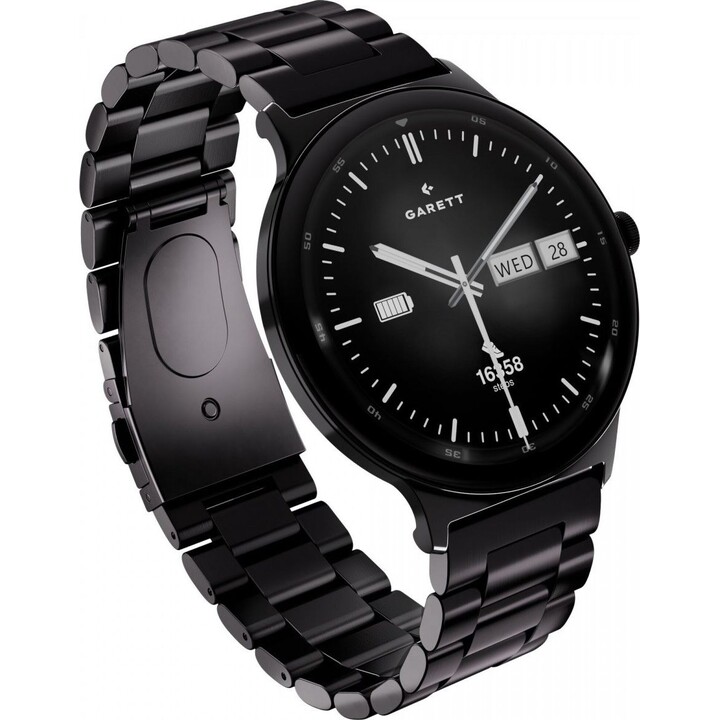 Garett Quantum Smartwatch schwarz Stahl