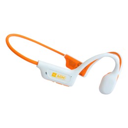 AGM Motion Buds Blanco + Naranja – Auriculares de conducción ósea inalámbricos