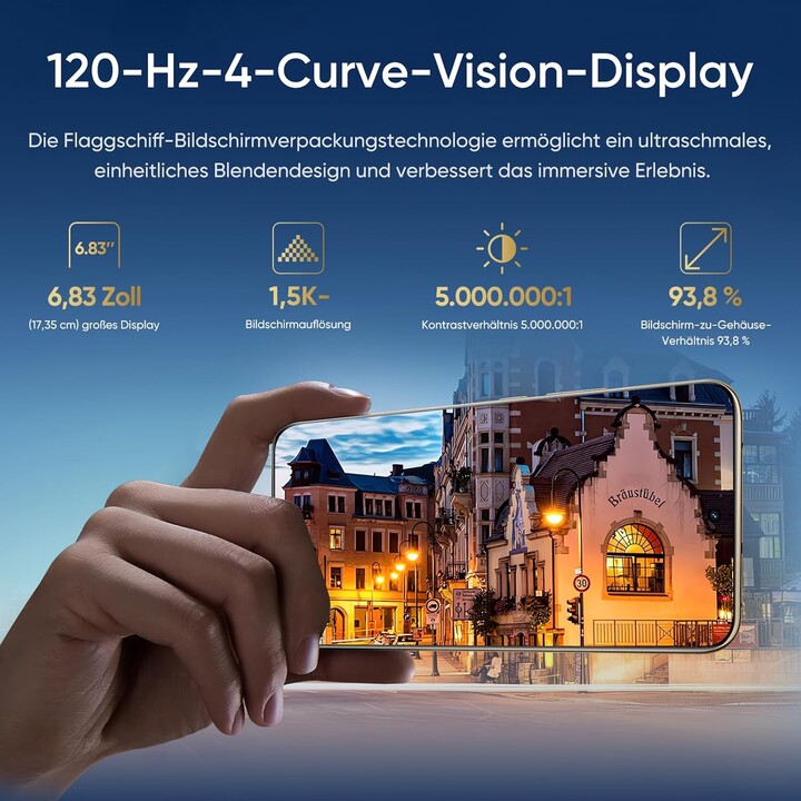 Realme 14 Pro+, 12+512 GB, 6,83 Display, Qualcomm Snapdragon® 7S, 6000 mAh, 6000 mah, lila
