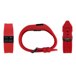 Billow XSB70R Bracelet Smart Rouge avec Pulsomètre