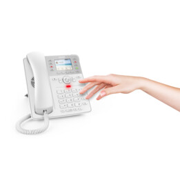 Snom D735 Teléfono IP con pantalla en color de 2.7" y sensor de proximidad, blanco