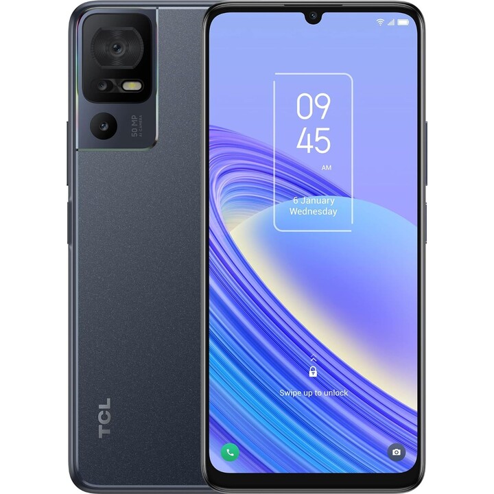 TCL 40 SE, 4 Go / 128 Go, 6,75 pouces HD+, 5 010 mAh, gris foncé