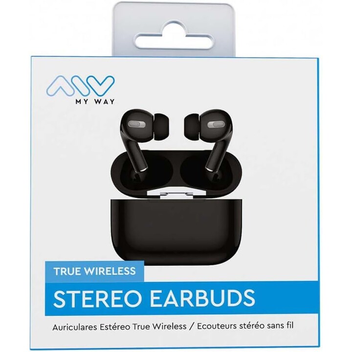 Cuffie wireless Myway MWHPH0029 i3 Bluetooth 5.0 nere