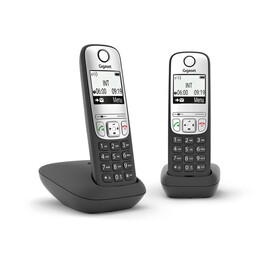 Gigaset A690 DUO Negro - Teléfono Inalámbrico DECT con 2 Auriculares