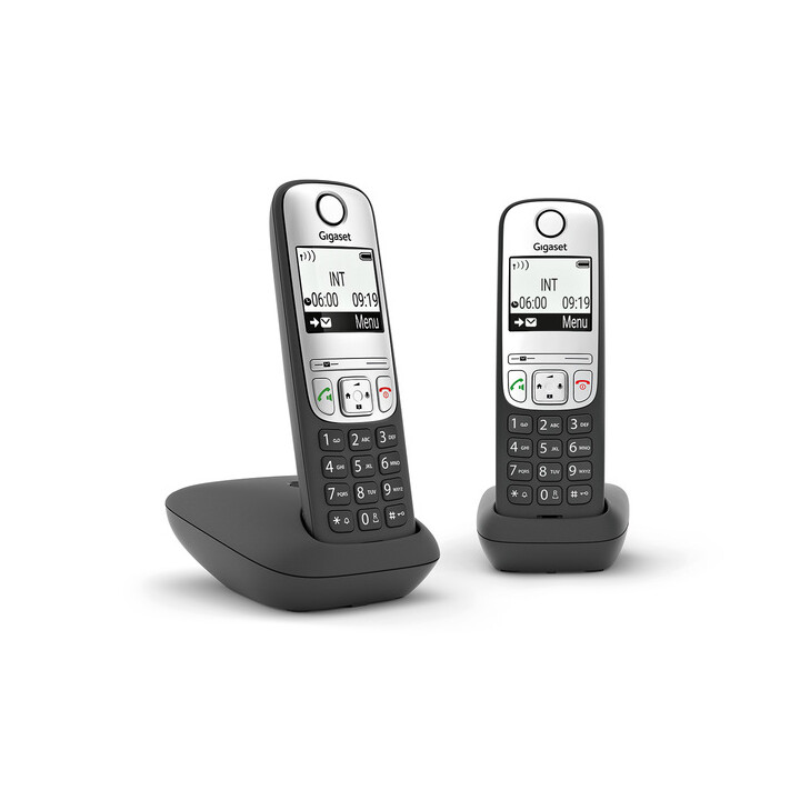Gigaset A690 DUO Schwarz - Schnurlostelefon DECT mit 2 Mobilteilen