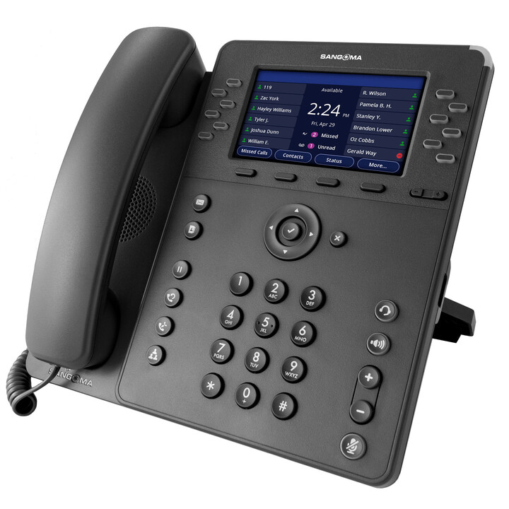 Sangoma P330, 12 lignes, voix HD, Gigabit Ethernet, 2 ports USB, Bluetooth, Wi-Fi, écran couleur IPS 4,3 pouces**conditionnés pa