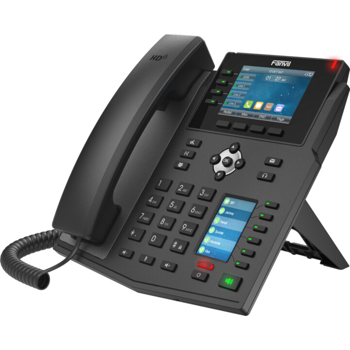 Fanvil X5U-R V2 Téléphone IP rouge haut de gamme pour hôpitaux et pompiers