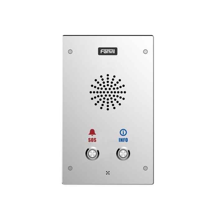 Fanvil i16S-02P, SIP Audio/Video Intercom, IP65/IK10, 2 DSS Keys, PoE