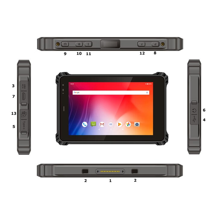 ALLNET X-trail-100-Intel-2D Tablet Rugged Outdoor Windows con scanner 2D, NFC e LTE