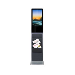 Allnet Standdisplay 21 Zoll 10Point-Touch with brochure holder PoE, Android, colour black