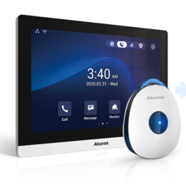 Poste intérieur Akuvox C319A, écran tactile, Android, POE, Wi-Fi, Bluetooth, caméra 1 MP, module RF et pendentif SOS (869)