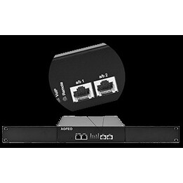 AGFEO ES 22 X IT - Système Full-IP en rack 19" 1U, 2 LAN, 2 analogiques, jusqu'à 60 canaux VoIP