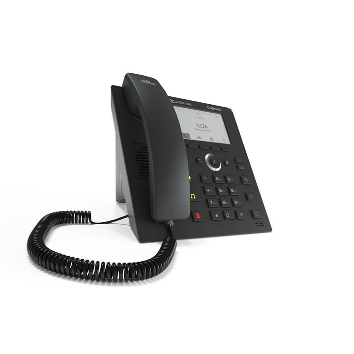 Telemóvel IP AudioCodes Teams TEAMS-C430HD com PoE e GbE, preto