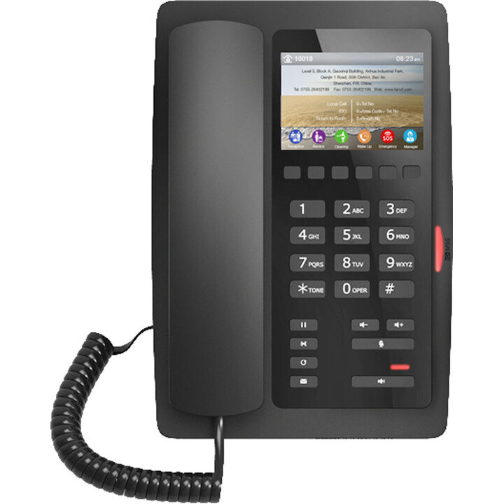Fanvil H5, H5 Black – Telemóvel de hotel de gama alta / SIP / POE **Usado / Produto de segunda mão**