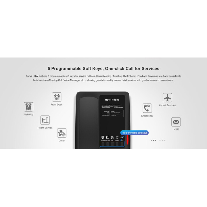 Fanvil H4W-Black, H4W-Black---WiFi Hotel Phone / SIP / Wi-Fi 6***USED-B-Grade***