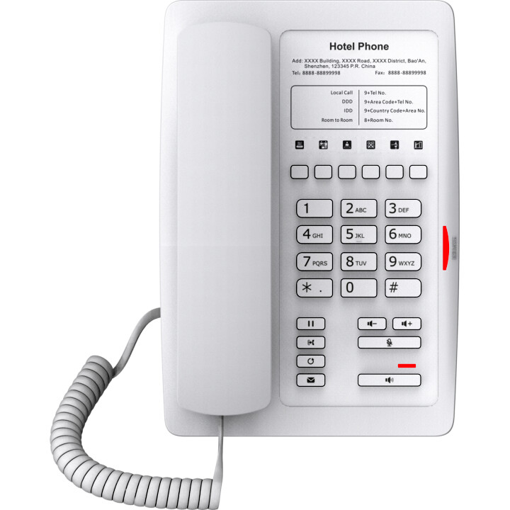 Fanvil H3W V2-White, H3W-White---Telefone de hotel com Wi-Fi / SIP / POE / Wi-Fi