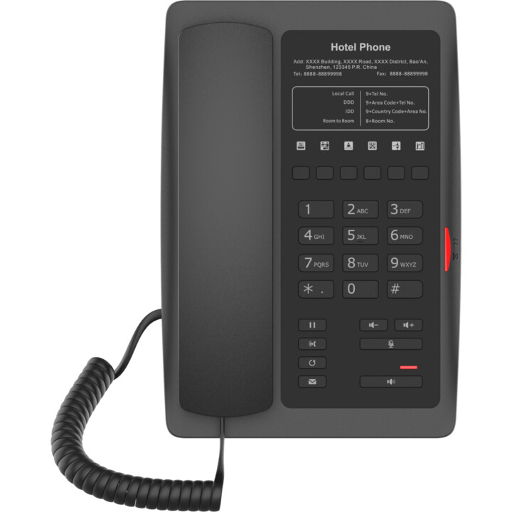 Fanvil H3W V2-Black, H3W-Black---Teléfono de hotel con Wi-Fi / SIP / POE / Wi-Fi