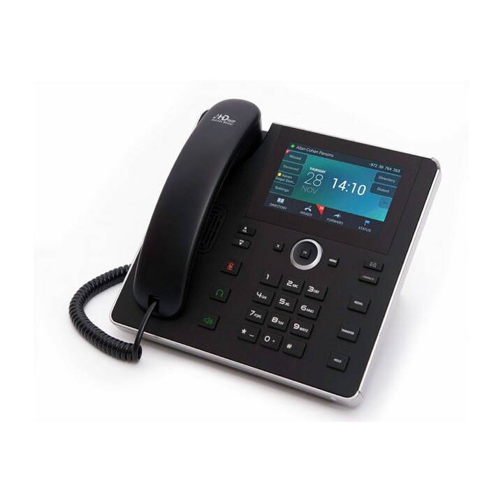 AudioCodes Teams C436HD IP Phone (PoE, GbE, black) with integrated dual-band Wi-Fi