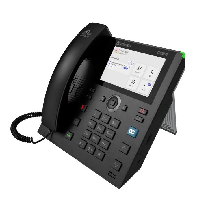 AudioCodes Teams C456HD IP-Phone PoE GbE black with integrated BT and Dual Band Wi-Fi 6