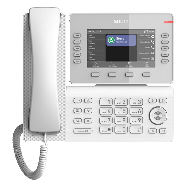 Snom D815WB VoIP Telefon (SIP) ohne Netzteil Weiß