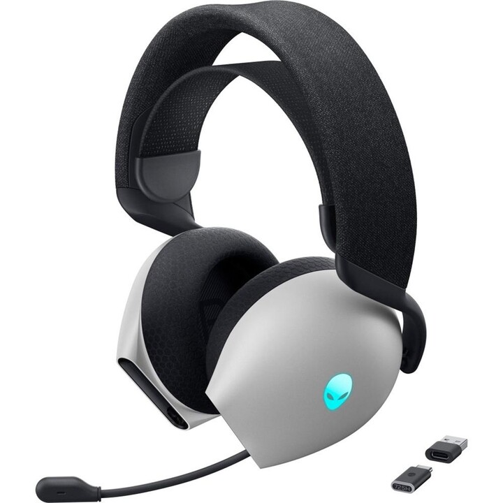 Auscultadores gaming DELL AW725H-W-DEAM tri-mode sem fios brancos
