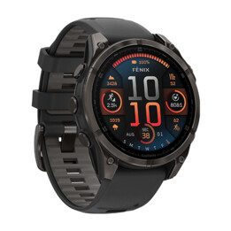 Reloj Garmin Fenix 8 Amoled Zafiro GPS 47mm Correa Gris Carbón - Negro