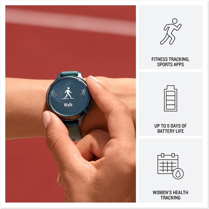 Garmin Lily 2 Smartwatch actif, petit et élégant, GPS intégré, affichage caché, objectif à motifs, jusqu'à 9 jours, vert