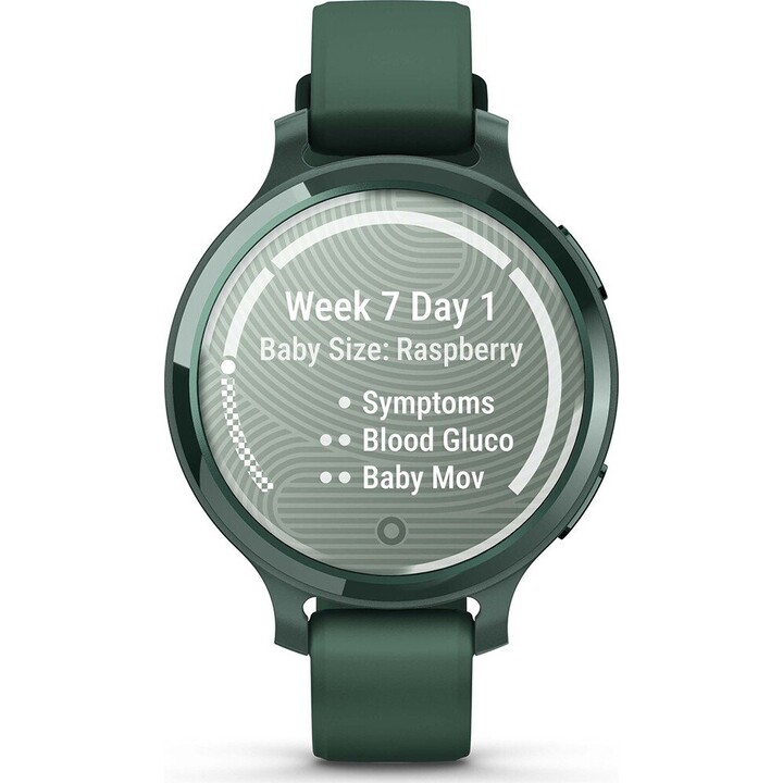 Garmin lily 2 smartwatch ativo, pequeno e elegante, GPS embutido, tela oculta, lente estampada, até 9 dias, verde