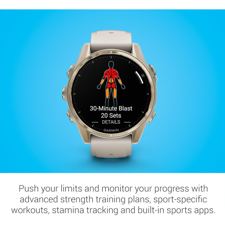 Garmin Fenix 8 43 mm Zafiro Oro Suave 