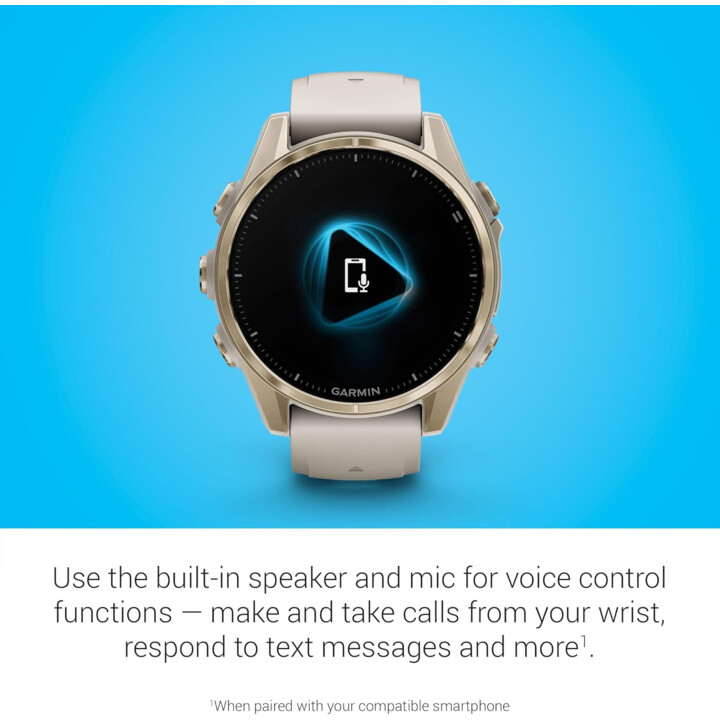 Garmin Fenix 8 43 mm Zafiro Oro Suave 