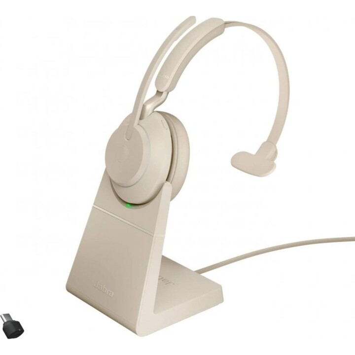 Jabra Evolve2 65 UC Monaural USB-C Headset Beige