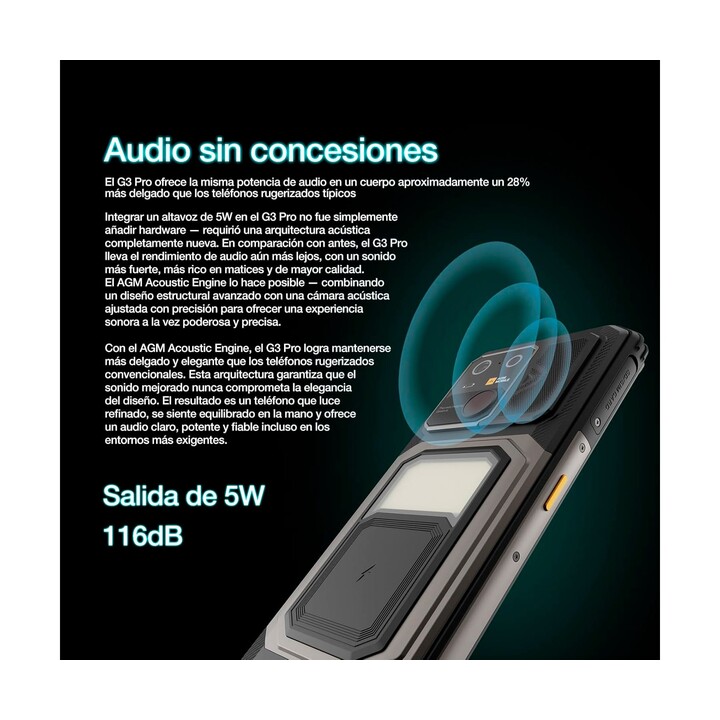 AGM G3 Pro Black 12+512GB – Smartphone rugged con termocamera