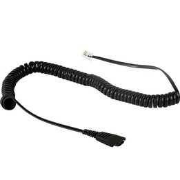 Câble Poly Plantronics 26716-01 pour casques, 3 m, connecteur Quick Disconnect (QD), contrôle du volume, noir