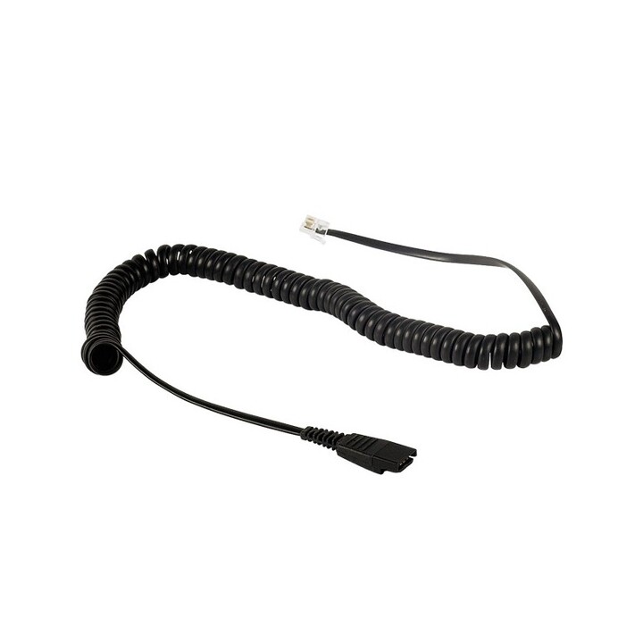 Poly Plantronics Kabel 26716-01 für Headsets, 3 m, Quick Disconnect (QD), Lautstärkeregler, schwarz